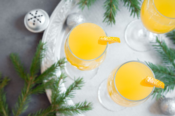 Canvas Print - Mimosa cocktail for Christmas