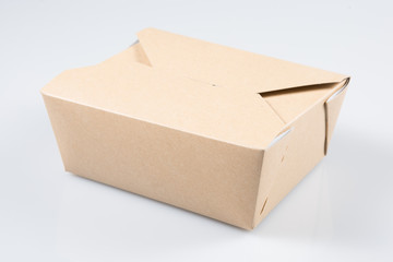 Takeaway food Box On White Background