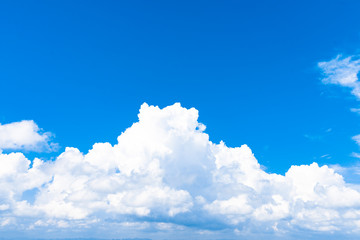 Wall Mural - white cloud and blue sky background image.