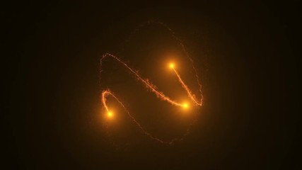 Wall Mural - fire comet light flying. shining lights in motion with small particles. ring of fire, plasma ring on