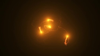 Wall Mural - fire comet light flying. shining lights in motion with small particles. ring of fire, plasma ring on