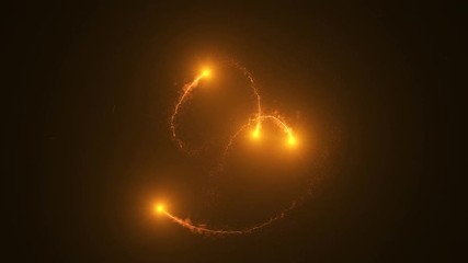 Wall Mural - fire comet light flying. shining lights in motion with small particles. ring of fire, plasma ring on