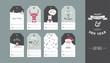 © jennylipmic - Christmas gift tag set in retro style . vector illustration