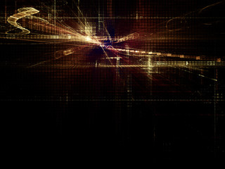 Poster - abstract background element. fractal graphics series. composition of digital artifacts and glitches.
