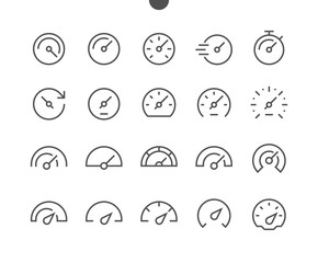 Poster - speedometer ui pixel perfect well-crafted vector thin line icons 48x48 ready for 24x24 grid for web 