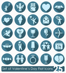 Wall Mural - Set of Valentine's Day icons