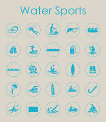 Poster - Set of water sports simple icons