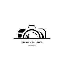 Abstract Camera Logo Vector Design Template For Professional Photographer Or Photo Studio