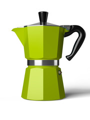 Vintage coffee pot isolated on a white background 3D rendering