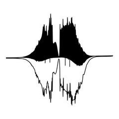 Poster - Audio equalizer level icon, simple black style