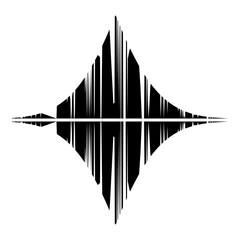 Poster - Audio equalizer media icon, simple black style