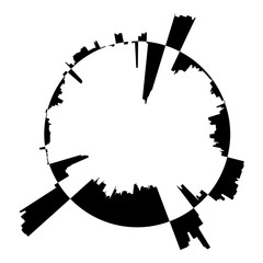 Poster - Audio equalizer soundtrack icon, simple black style