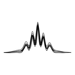 Poster - Equalizer voice icon, simple black style