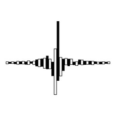 Poster - Equalizer melody icon, simple black style