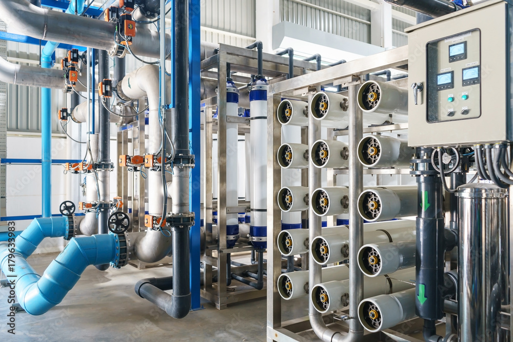 Reverse osmosis system for water drinking plant. Stock Photo | Adobe Stock