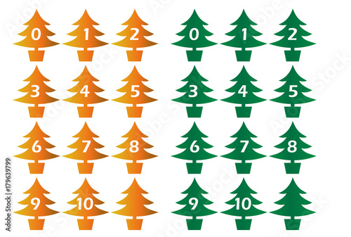 もみの木の数字アイコン クリスマスツリー Fir Tree Icon Family Stock Vector Adobe Stock