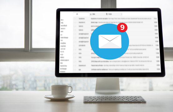 Mail Communication Connection message to mailing contacts phone Global Letters Concept