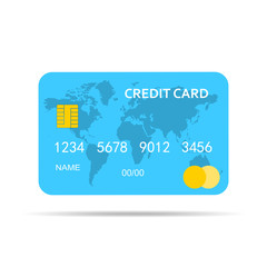 Wall Mural - Credit Card isolated. Vector illustration