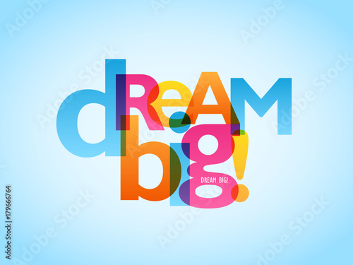 plakat-dream-big-typografia