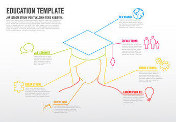 School education Infographic template