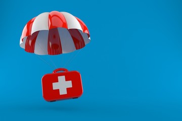 Wall Mural - First aid kit with parachute