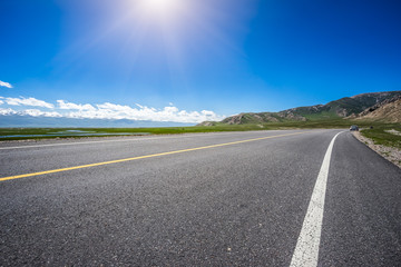 road in grassland