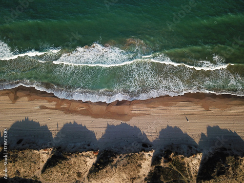 Fotografie, Tablou View of the sandy beach from the air