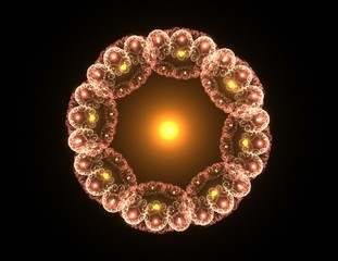 Poster - Abstract fractal patterns and shapes. Fractal texture for prints.