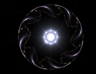 Poster - Abstract fractal patterns and shapes. Fractal texture for prints.