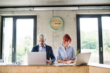 Business people in the office consulting a project.