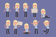 © baluchis - Female character in casual clothes in different poses: Vector illustration.