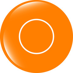 Poster - Empty white abstract circles on web button (icon) isolated on white