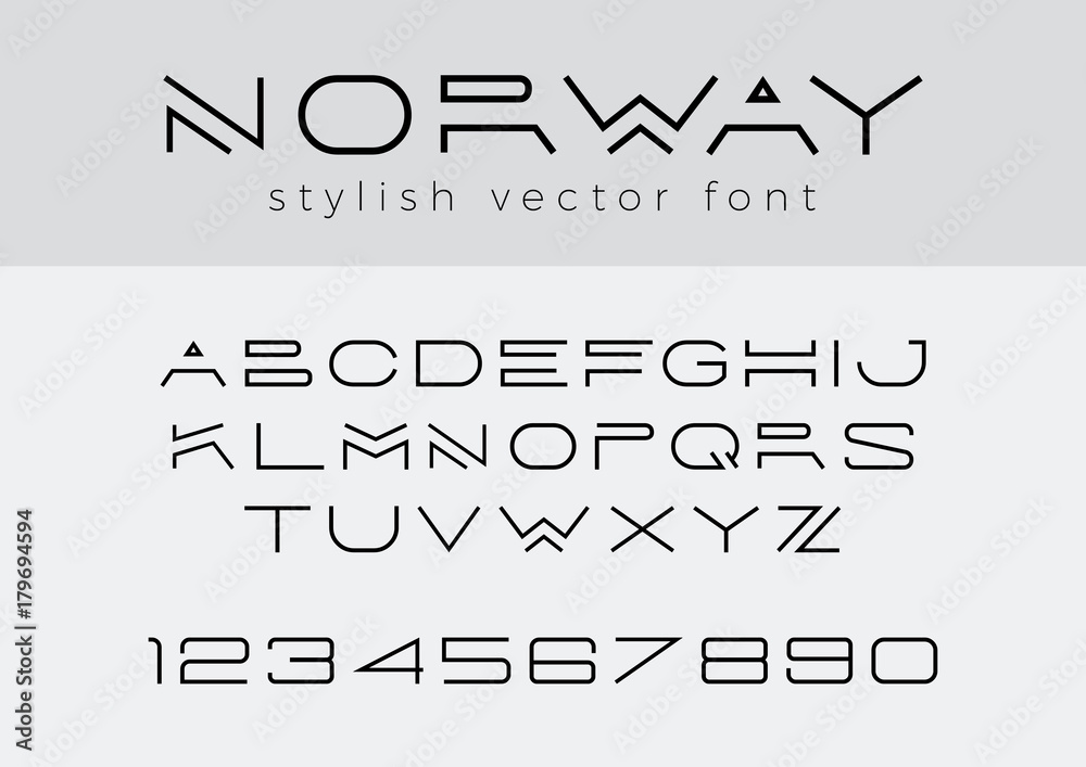 Design vector linear Font Title Header Lettering Logo Monogram Stock ...