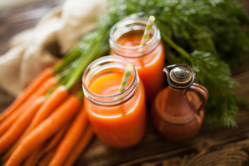 Wall Mural - Fresh organic carrot juice