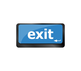 Poster - computer keyboard keys with exit on enter button