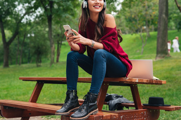 Wall Mural - Cropped image of a smiling cheerful asian girl