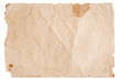 vintage brown paper isolated on white background