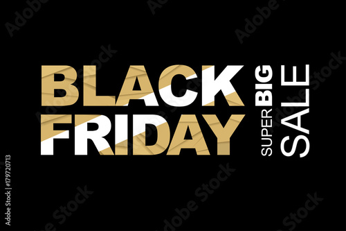Black Friday Sale Layout Background Brown Paper Letters For Art