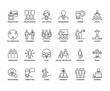 © spiral media - Line icons about business people