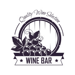 Wine bar club house vector icon template for winemaking label