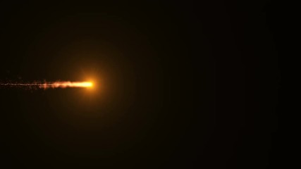 Poster - fire comet light flying. shining lights in motion with small particles. ring of fire, plasma ring on