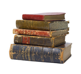 Antique books isolated