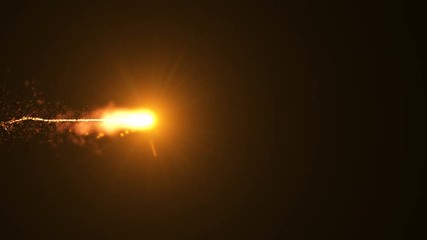 Wall Mural - fire comet light flying. shining lights in motion with small particles. ring of fire, plasma ring on