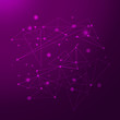 © annvas - Abstract polygonal purple background with connecting dots and lines. Connection structure. Vector science background