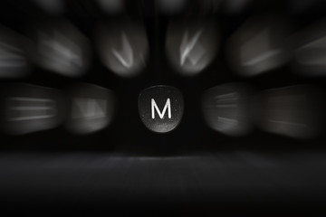 Fototapete - The letter of the alphabet in English M