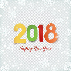 Wall Mural - Happy New Year 2018 abstract design template.