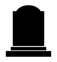 Gravestone Halloween Icon Isolated On White Background