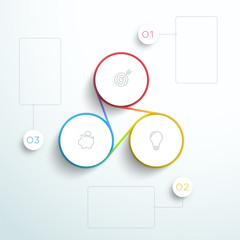 Poster - infographic business connected 3 set cycle design
