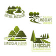 Vector icons for nature landscaping company