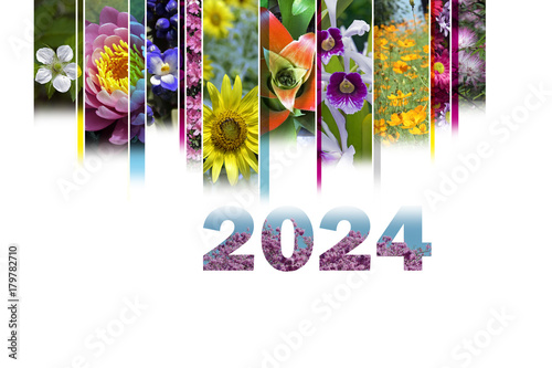 Fotografia 2024 with floral motif very cheerful and colorful